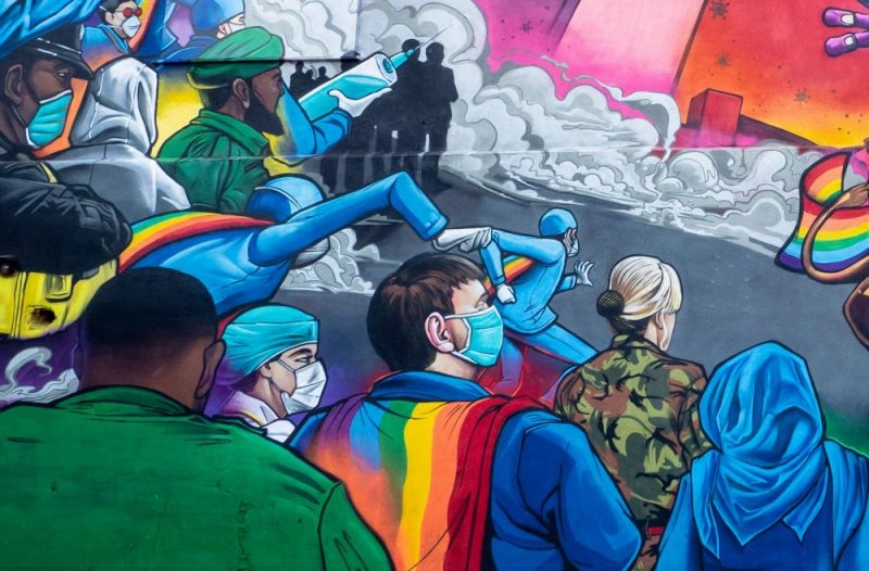 The mural pays tribute to valiant frontline keyworkers from Birmingham's BAME community 