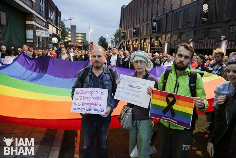 Orlando LGBTQ Pulse Nightclub Shooting Birmingham UK Vigil 13.06.2016
