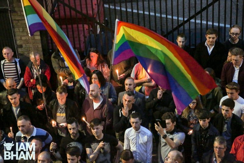 Orlando LGBTQ Pulse Nightclub Shooting Birmingham UK Vigil 13.06.2016 
