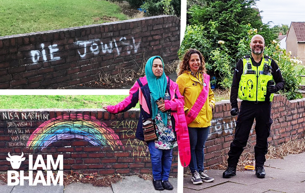 Jewish and Muslim women join forces to remove antisemitic graffiti in Birmingham