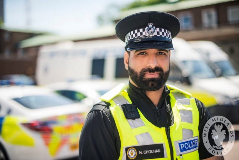 Special Inspector Navdeep Chouhan with West Midlands Police 
