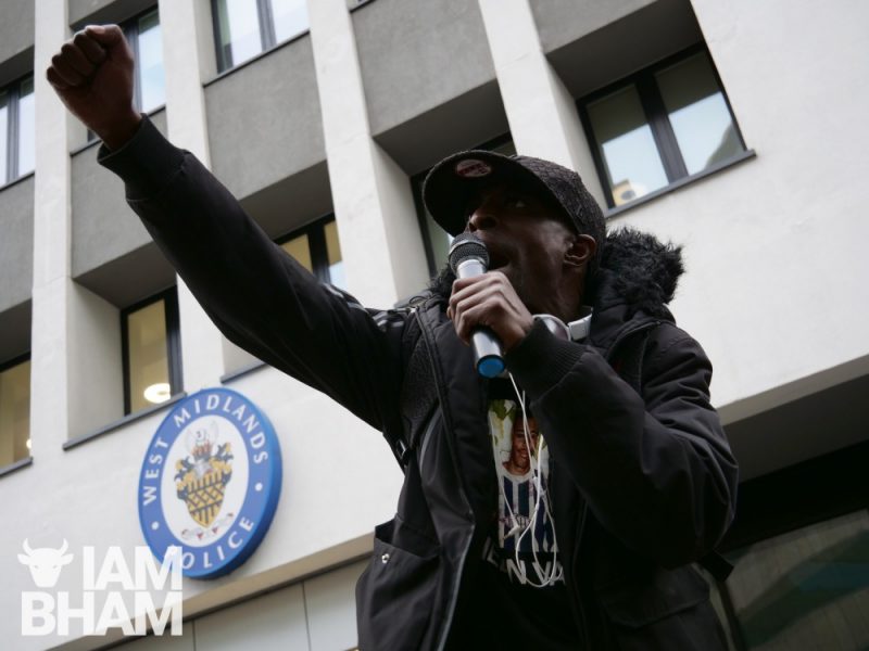 A Black Lives Matter protest outside West Midlands Police HQ in June 