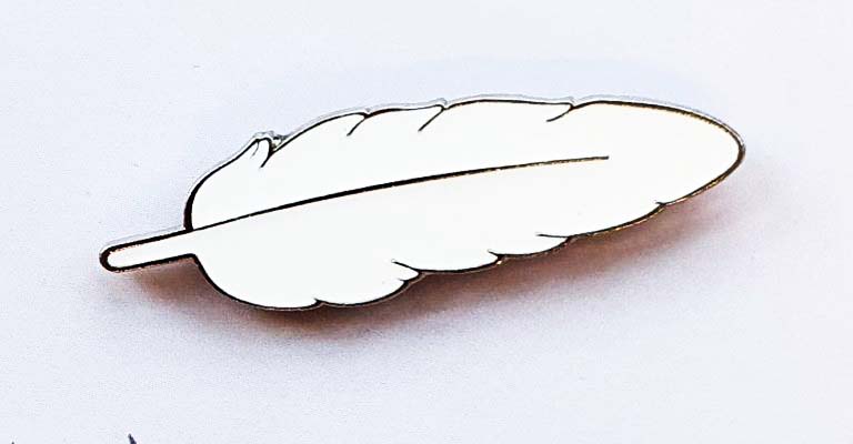The resilience appeal’s emblem is a white feather, representing loved ones no longer with us 