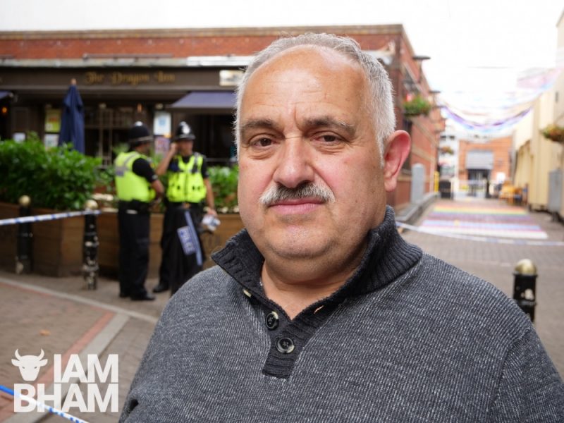 Mykonos Bar owner Savvas Sfrantzis witnessed the savage knife attacks in Hurst Street outside his business 