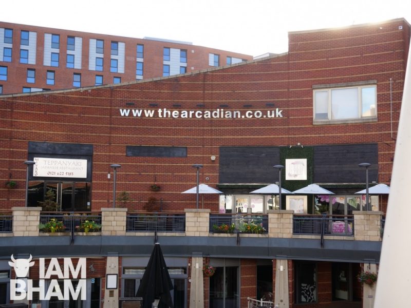 The Arcadian in Birmingham city centre has been partially sealed off following the stabbing incident 