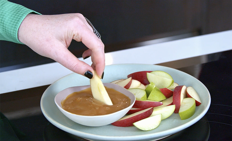 Gousto has partnered with Marmite to create new flavours including this salted caramel dip