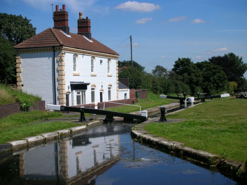 Perry Barr canal locks along the route selected for innovative and creative signposting