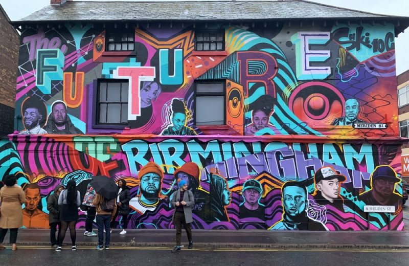 A previous building mural created in Birmingham by Punch Records