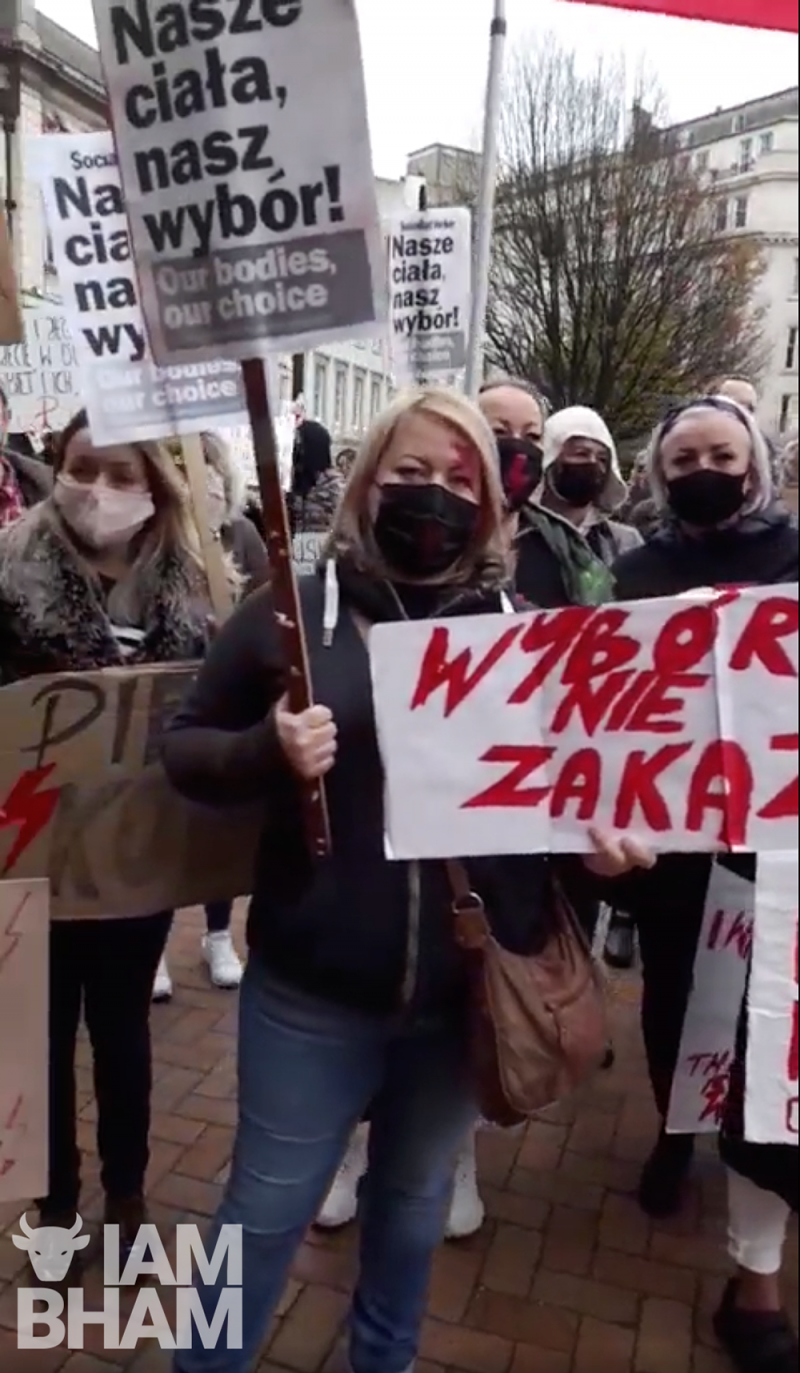 Poland Pro-Choice Protest Womens Strike Birmingham 01.11.2020 