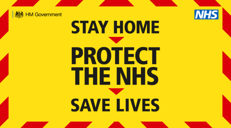 The UK government is urging people to stay at home to protect the NHS and save lives 