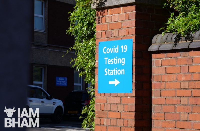 Covid-19 testing station at City Hospital in Birmingham