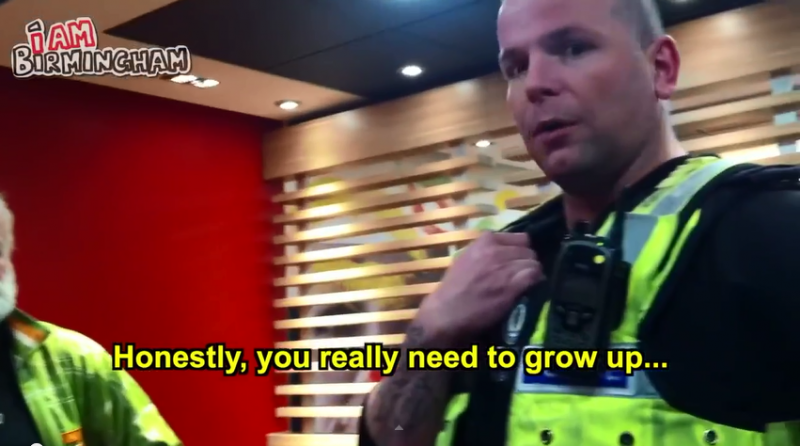 The West Midlands Police officer responded to Luke Holland in a heated discussion