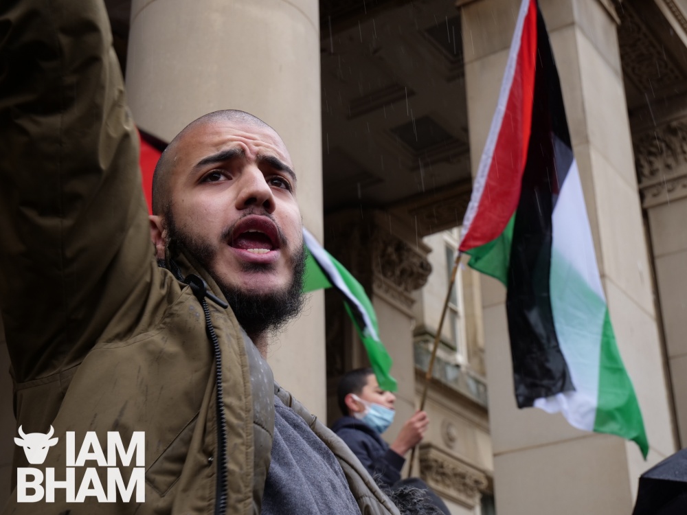 Protestors march through Birmingham city centre in solidarity with Palestinians