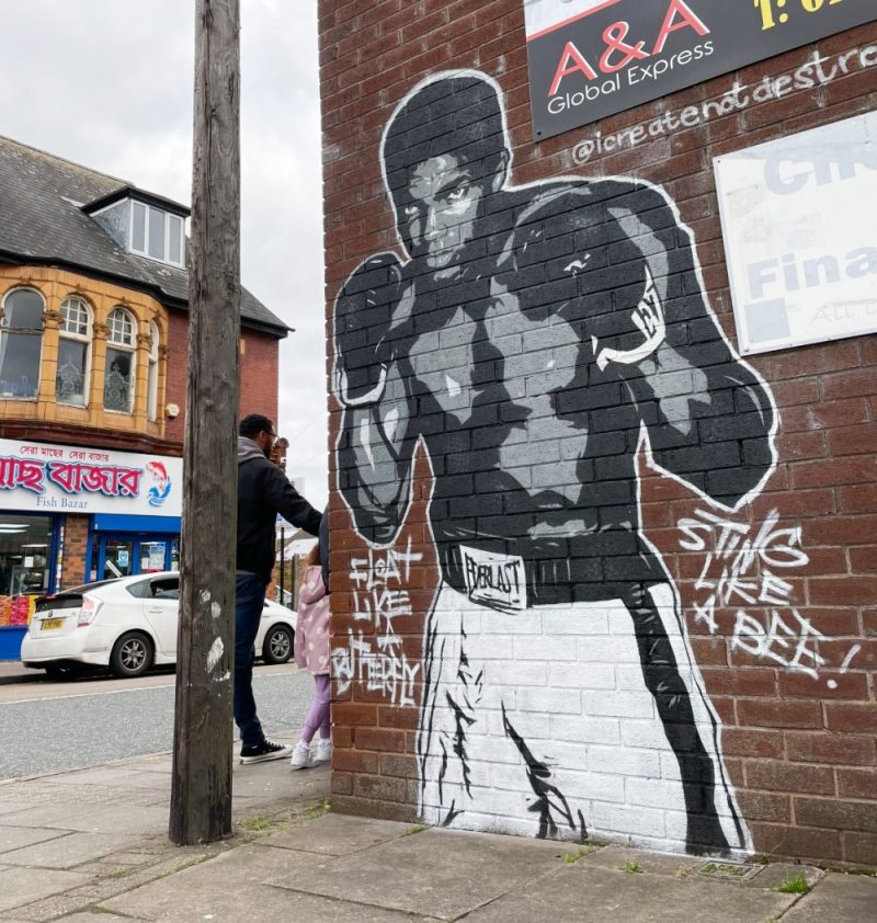 A mural of boxer and civil rights activist Muhammad Ali has been painted in Lozells 