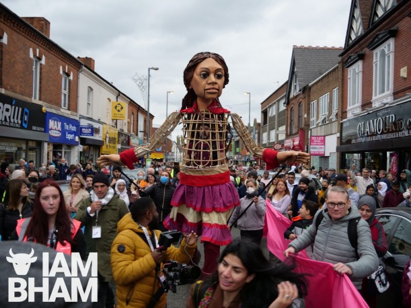 The 11ft puppet visited Erdington last October to highlight the plight of refugees 