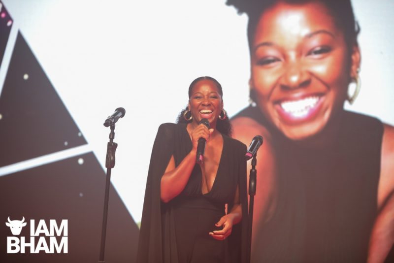 Music star Jamelia attends the 2021 MBCC award in Birmingham