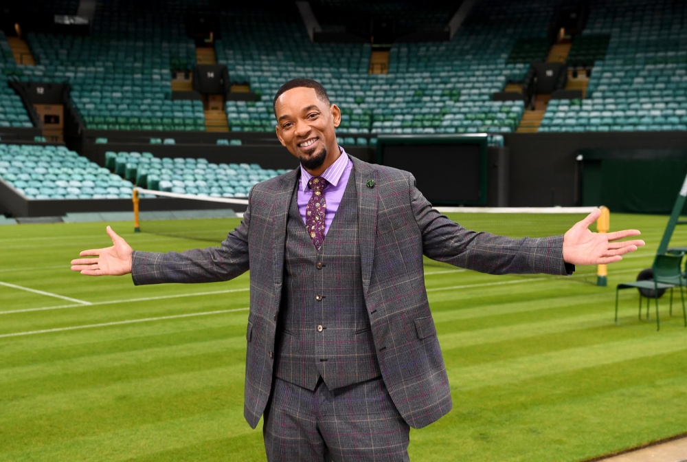 Will Smith visited young tennis players at Wimbledon ahead of the London film premiere for 