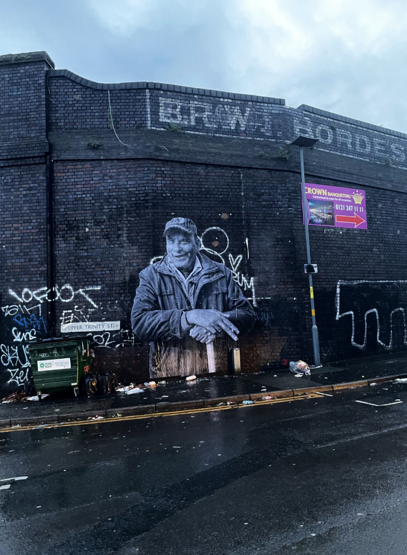 Birmingham street artist Foka Wolf's tribute to a Small Heath icon