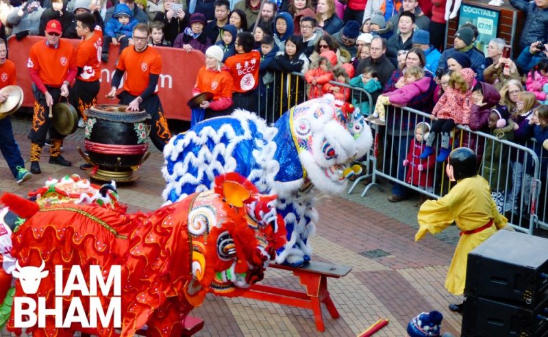 The traditional lion dance is always popular at the Chinese New Year Festival in Birmingham