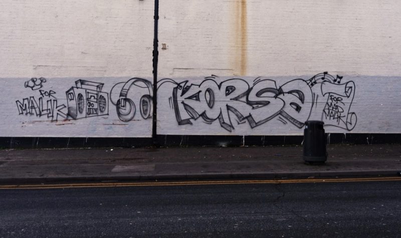 A new graffiti tribute to Malik was sprayed onto a wall in Small Heath