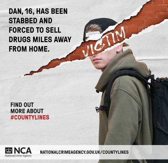 A 'County Lines' awareness advert from the National Crime Agency 