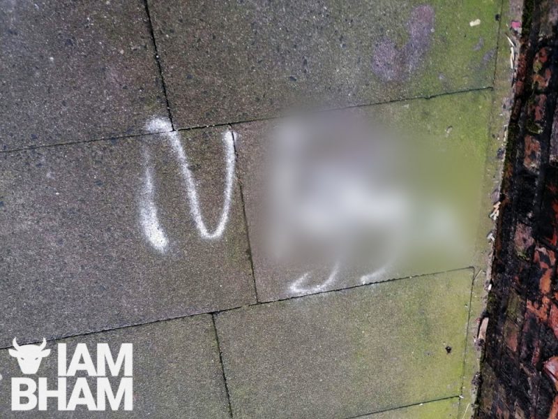 The N-word, a deeply offensive racist slur, has been spray-painted in a Birmingham street