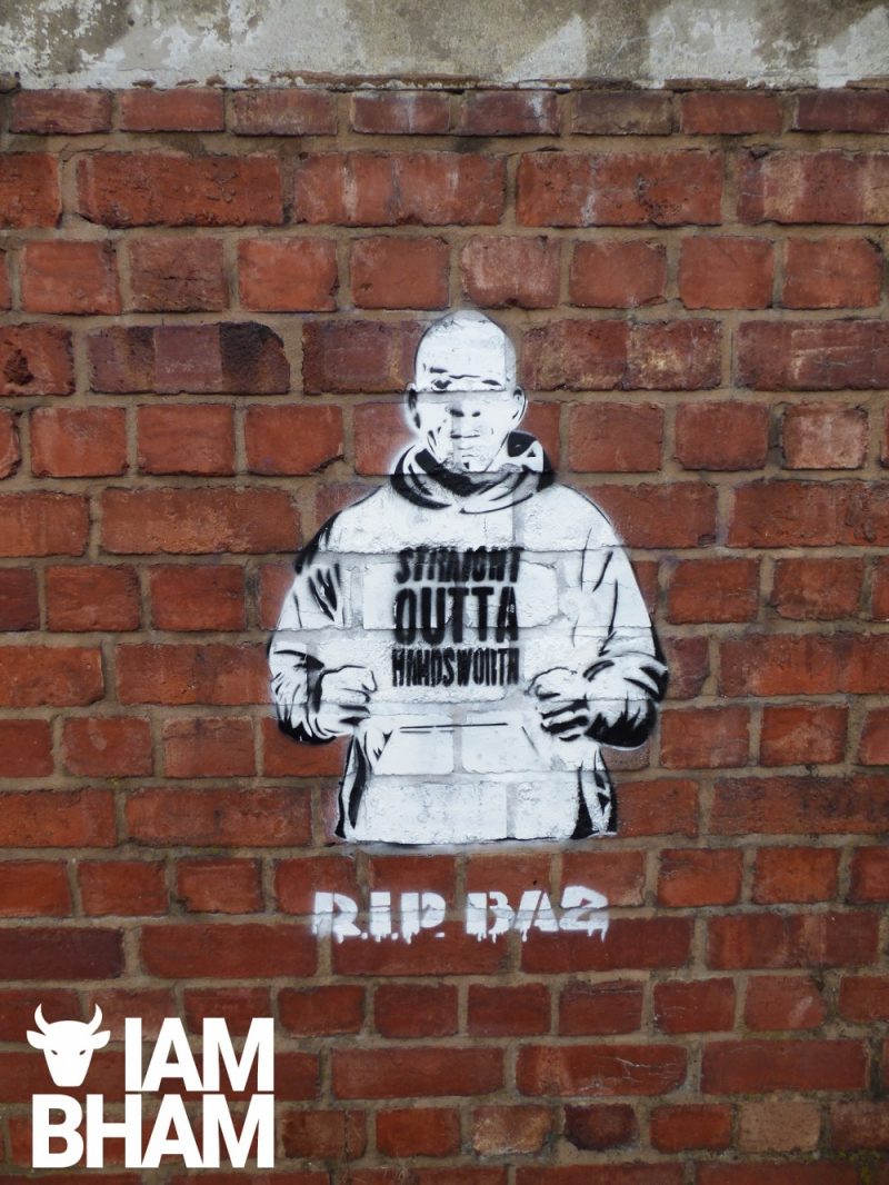 The tribute is painted on a railway bridge in Coventry Road