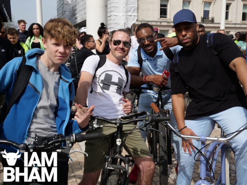Cyclists were joined by skaters and scooter riders for the 'Drum and Bass on the Bike'