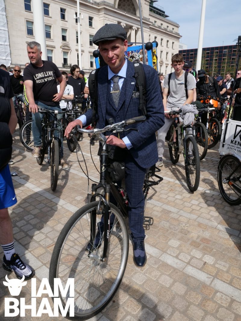 John Irvin from Stokenchurch dressed up his best Peaky Blinders attire for the bike ride 