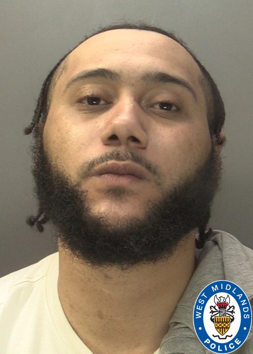 Jerome Powell, 26, was jailed for five years at Birmingham Crown Court 