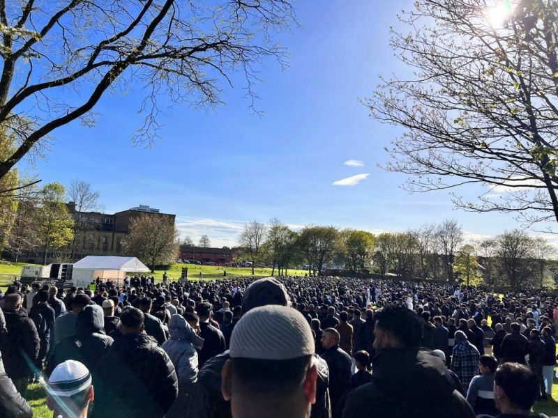 Thousands of people congregated in Aston Park, Birmingham for Ali Tazeem's open funeral service 