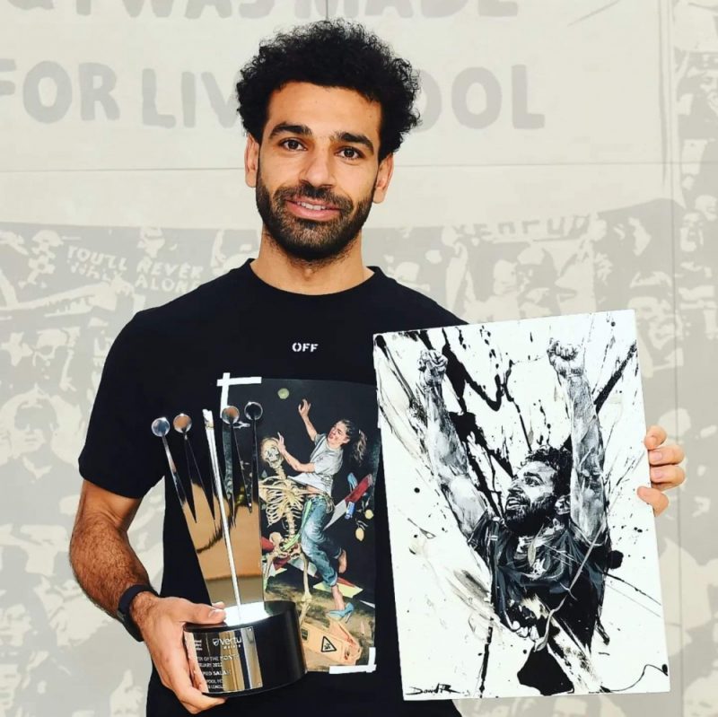 Artist David Roman hails Liverpool legend Mohamed Salah as a "hero"
