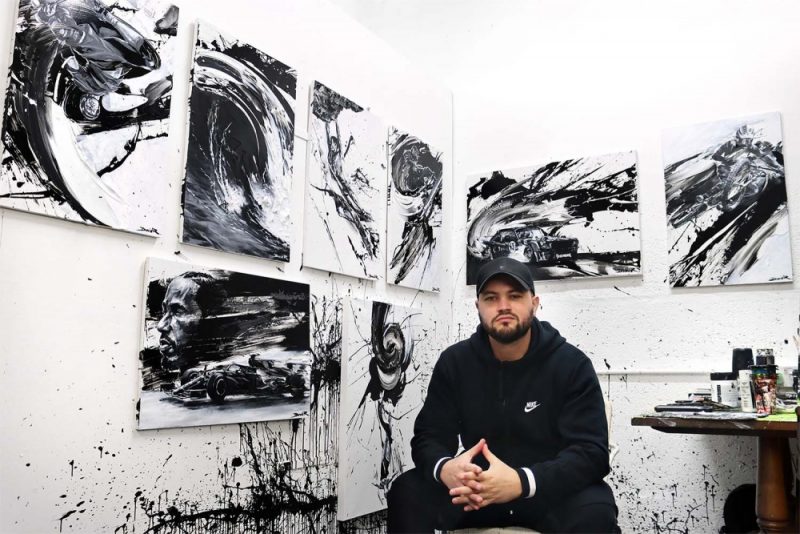 Artist David Roman is inspired by extreme sports