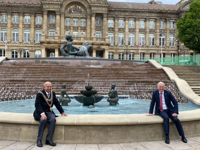 The fountain has been repaired and refurbished as part of a £12.395m city centre public realm scheme