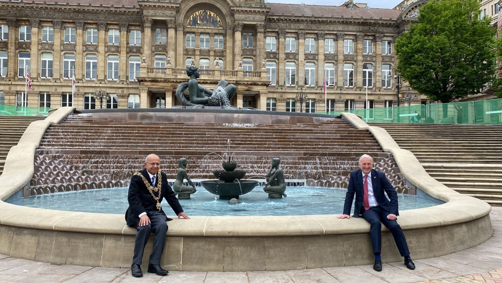 Birmingham’s iconic fountain switched back on ahead of Commonwealth Games