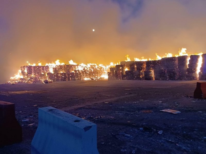 Fire crews from several stations rushed to the scene of the inferno which resembled Stonehenge