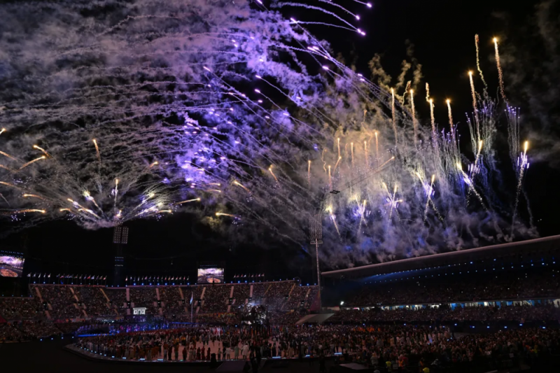 Spectacular fireworks over The Alexander Stadium
