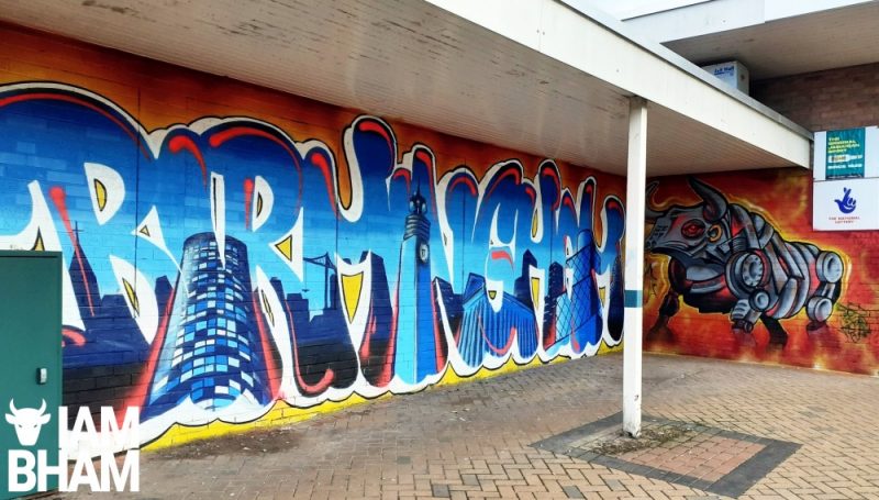 The mural was painted ahead of the annual High-Vis Festival which will take place in Digbeth