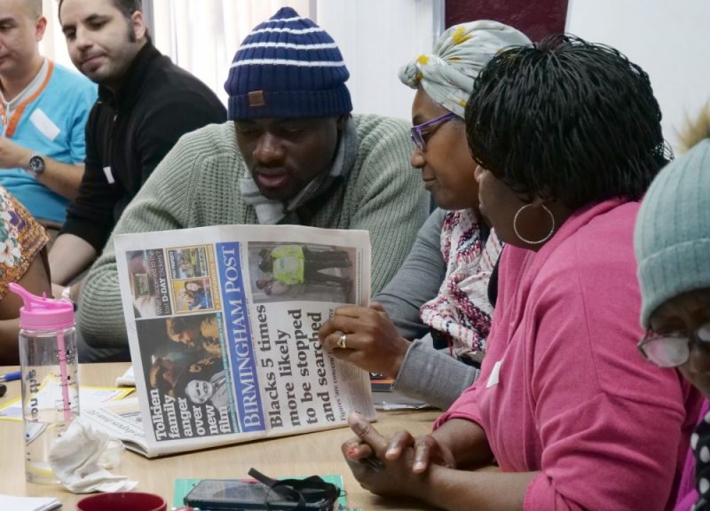 Birmingham Migrant Voice members learn about media representation