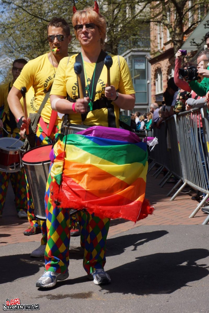 Someone at the Door samba band rainbow flag 