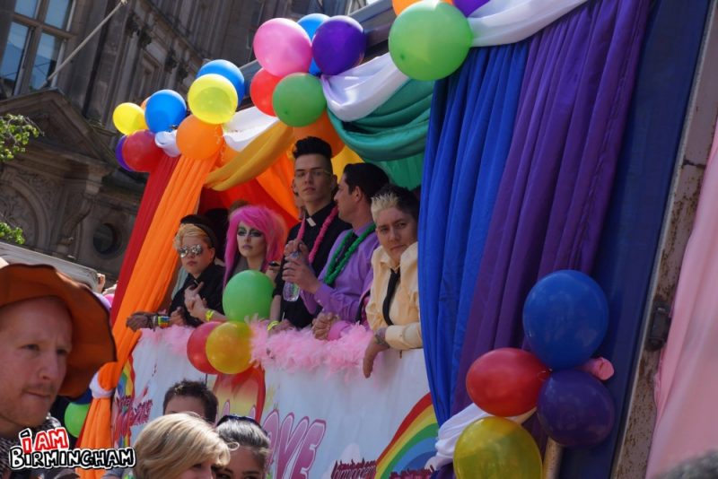 Rainbow pride balloons float 