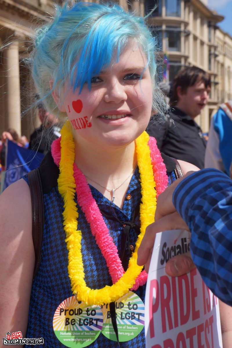 A reveller at Birmingham Pride 