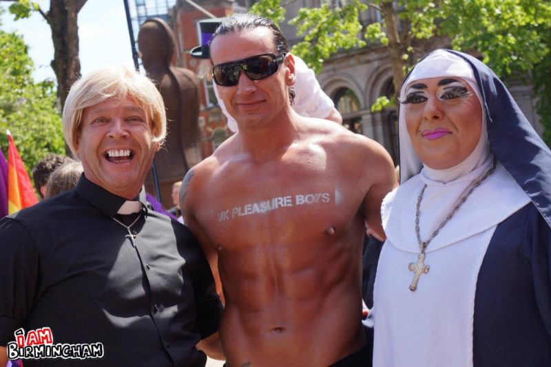 Drag vicar and nun costumes at Birmingham Pride 