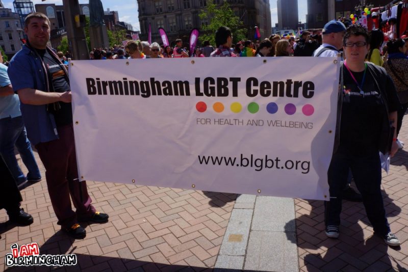 Birmingham LGBT Centre banner at Pride 