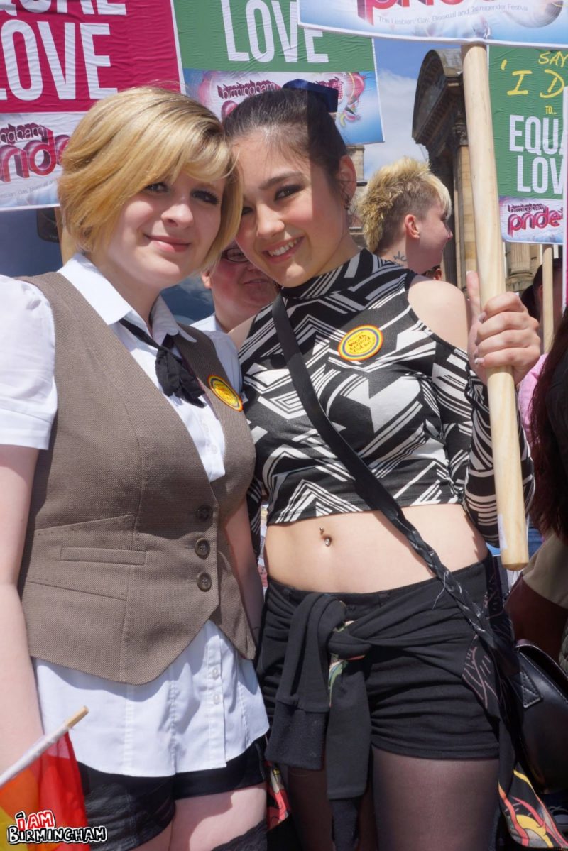 Young revellers at Birmingham Pride 