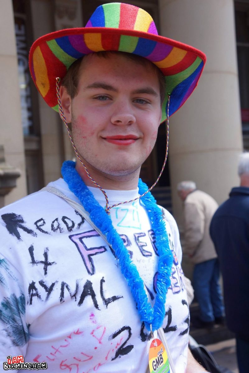 Rainbow cowboy hat at Birmingham Pride 