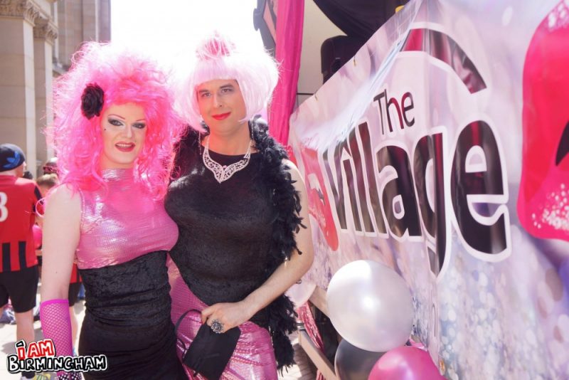 Drag Queens with The Village float at Birmingham Pride 2013 