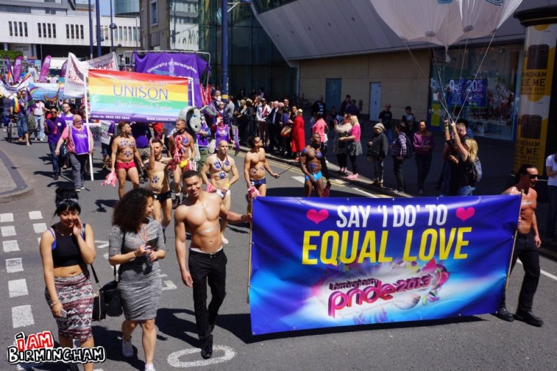 'Say I Do to Equal Love' banner at Birmingham Pride parade 