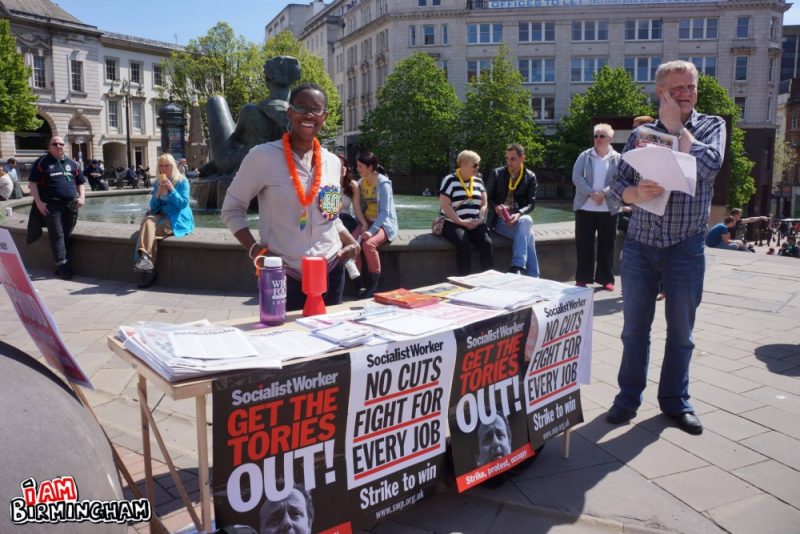 A Socialist Worker stall at Birmingham Pride