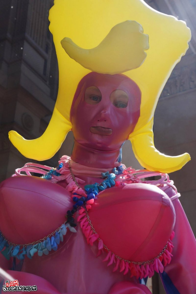 Latex rubber costume at Birmingham Pride 